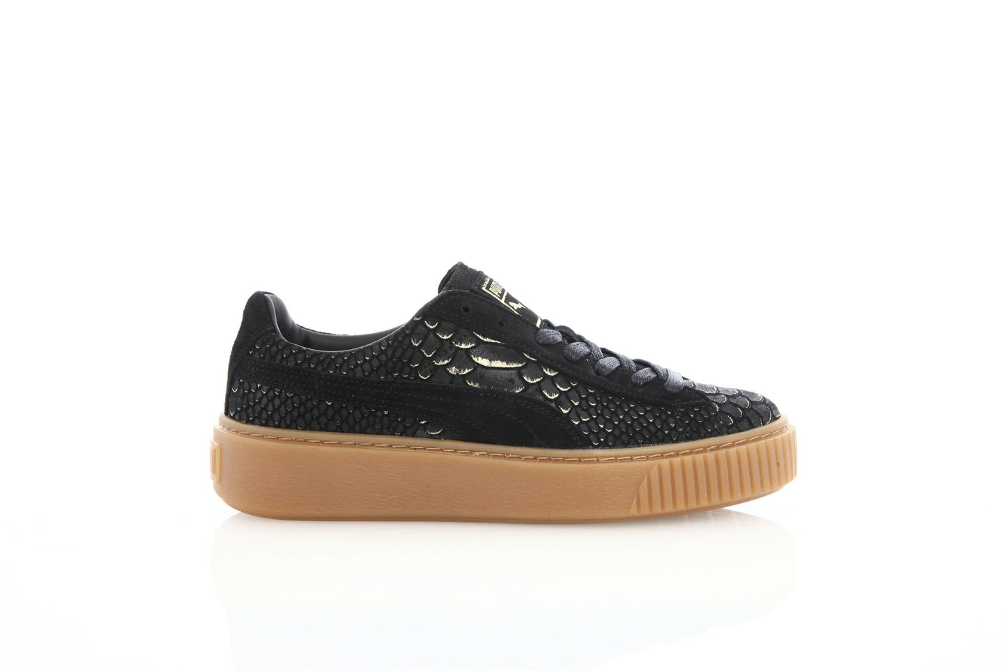 Exclusive Puma PLATFORM Exotic Skin Wn's "Puma Black" — 4 — Front View