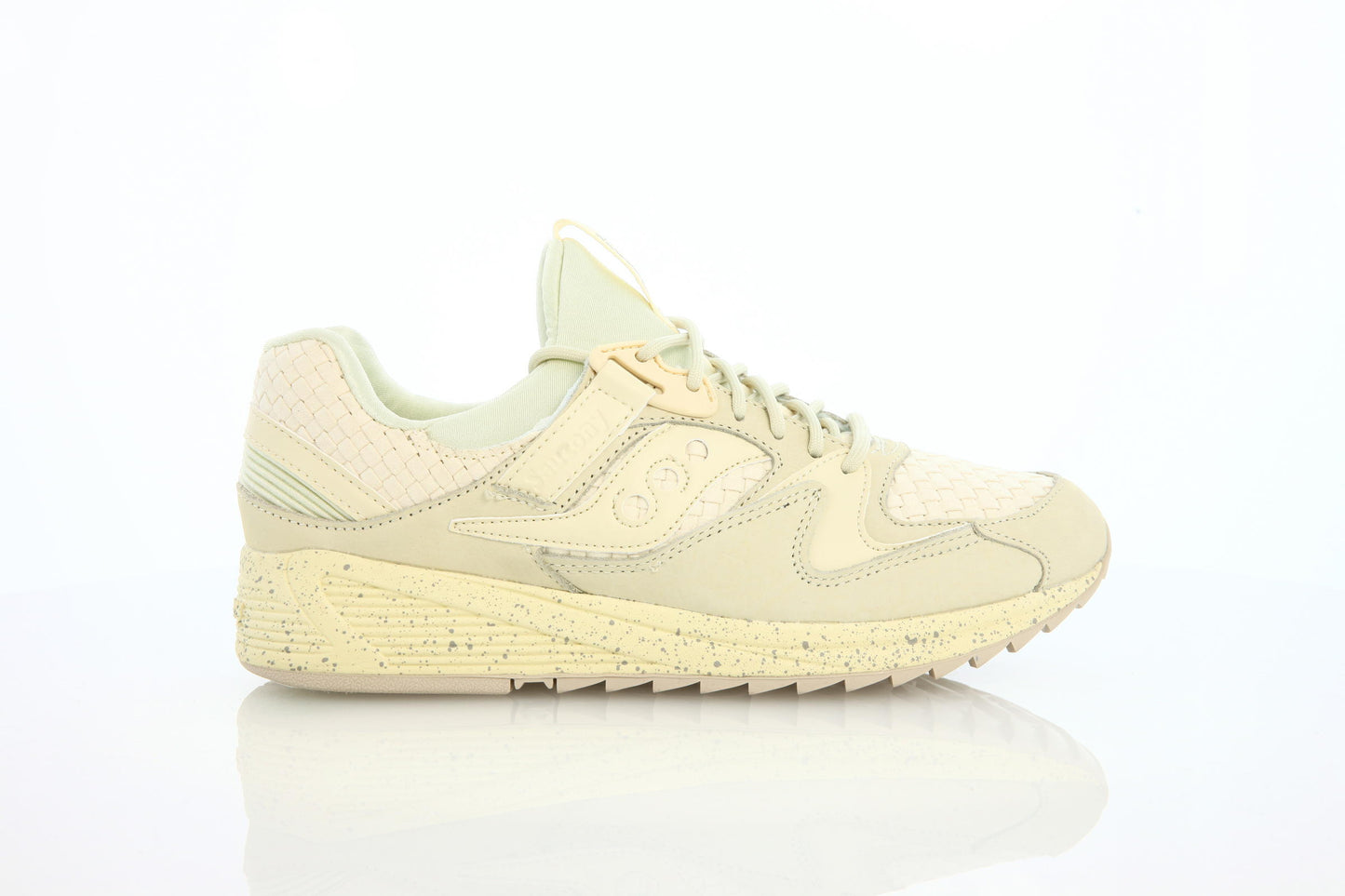Exclusive Saucony Grid 8500 Weave "Beige" — 4.5 — Front View