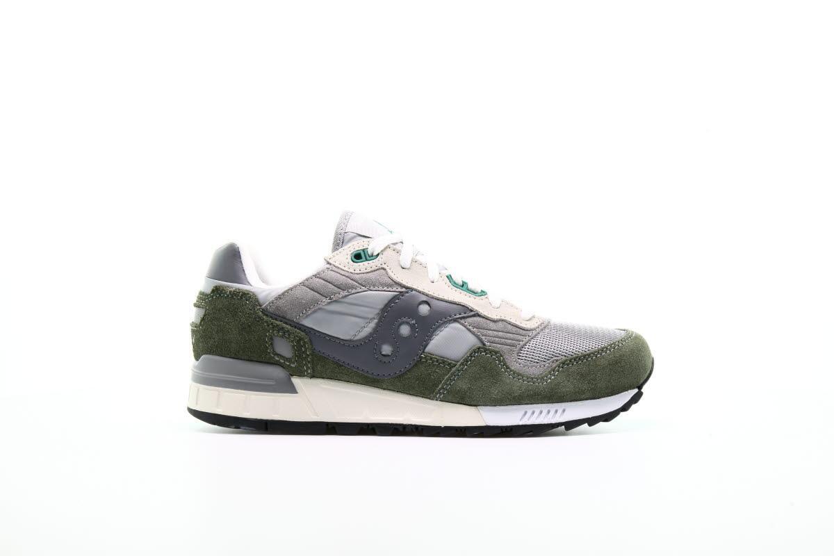 Exclusive Saucony Shadow 5000 Vintage "Grey & Green" — 4.5 — Front View
