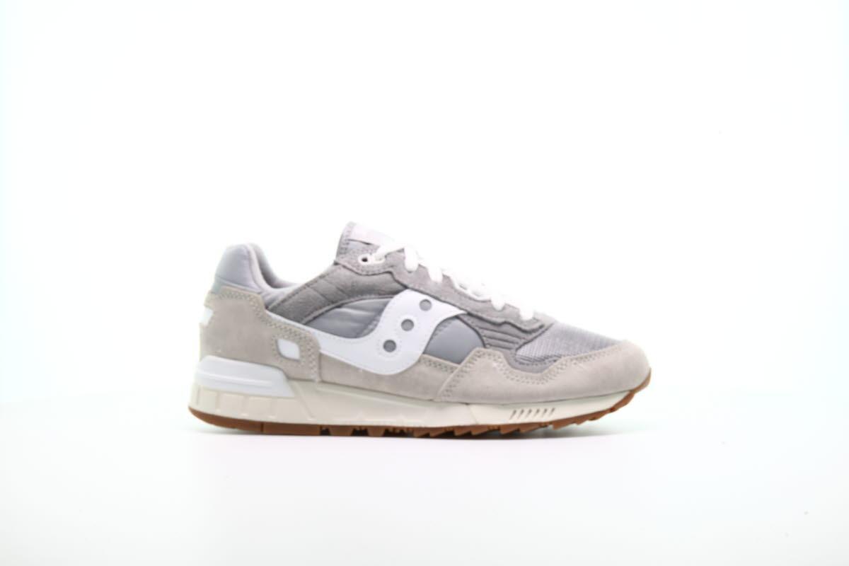 Exclusive Saucony Shadow 5000 Vintage "Grey & White" — 4.5 — Front View