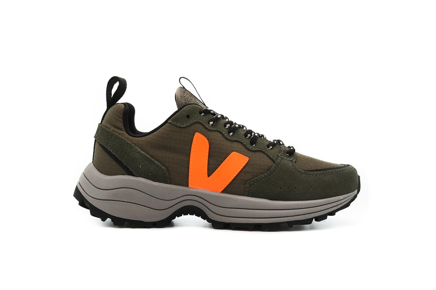 Exclusive Veja VENTURI HEXAMESH "KAKI_NEON" — 4 — Front View