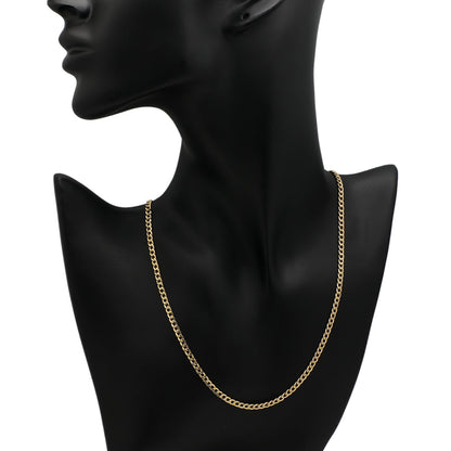 Exclusive 18K Yellow Gold Curb Link Chain Necklace — Back View