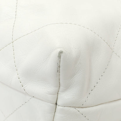 Exclusive Chanel White Shiny Quilted Calfskin Small Chanel 22 — Alternate View 7
