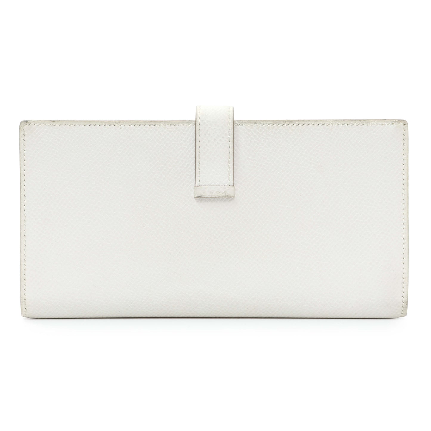 Exclusive Hermes White Epsom Bearn Gusset Wallet — Side View