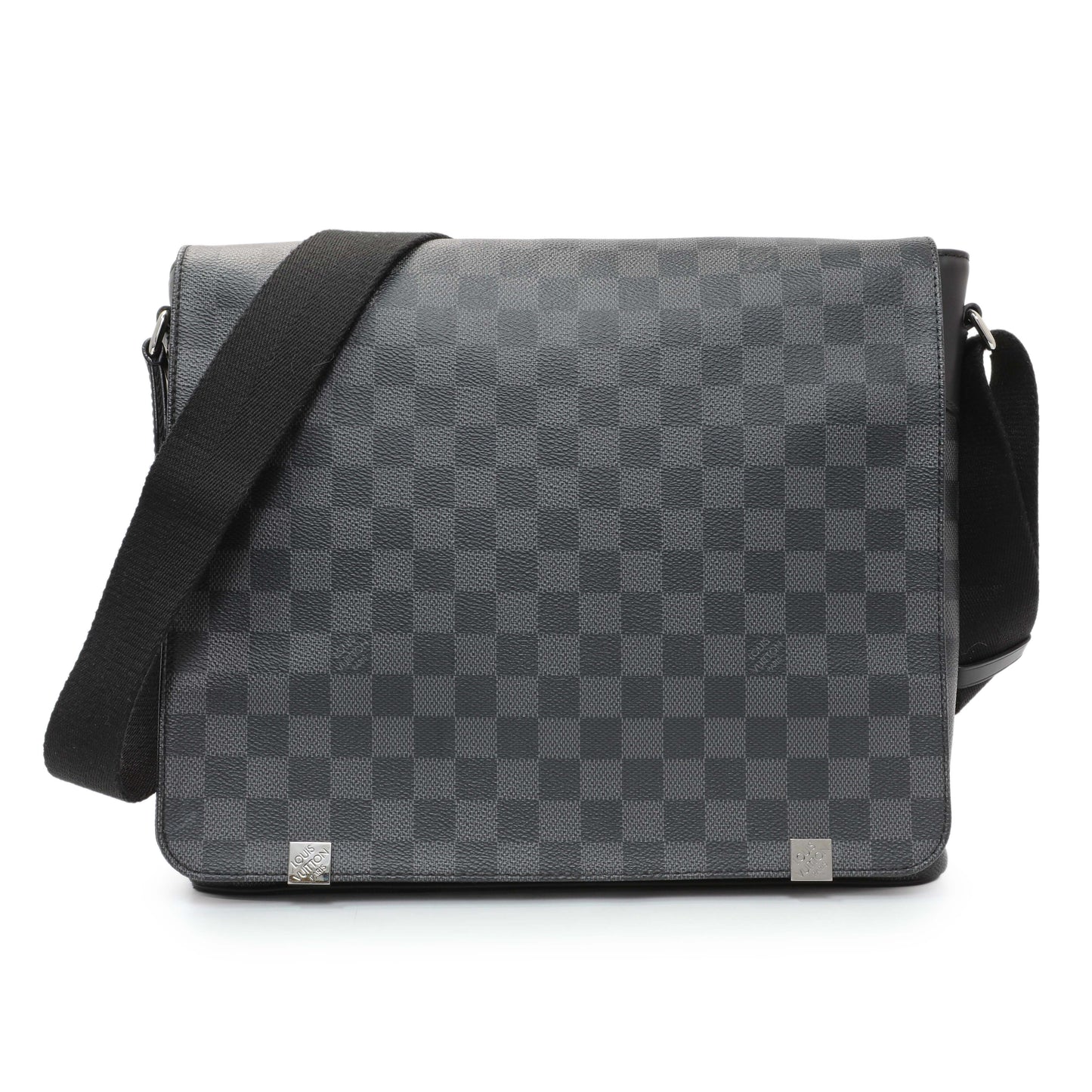 Exclusive Louis Vuitton Damier Graphite District Messenger — Front View