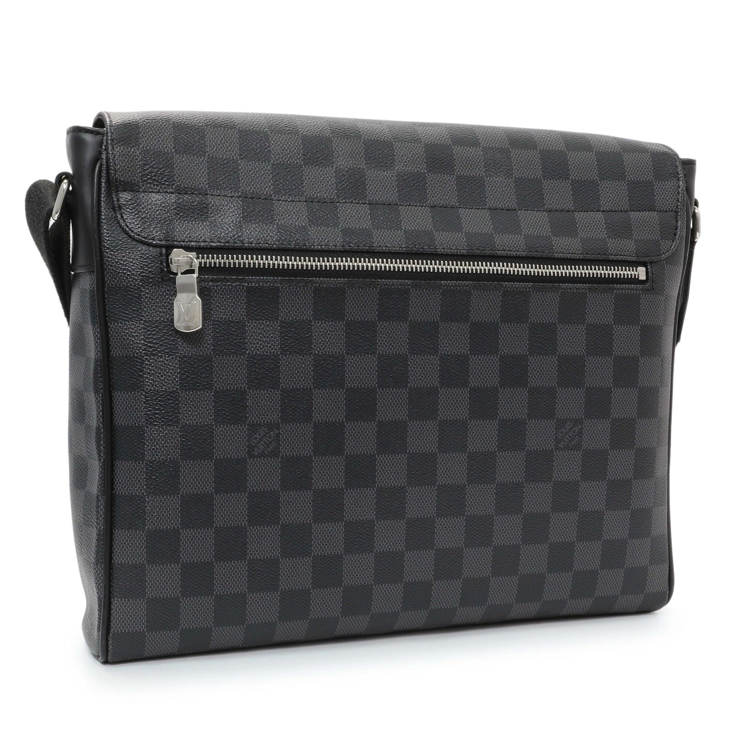 Exclusive Louis Vuitton Damier Graphite District Messenger — Side View