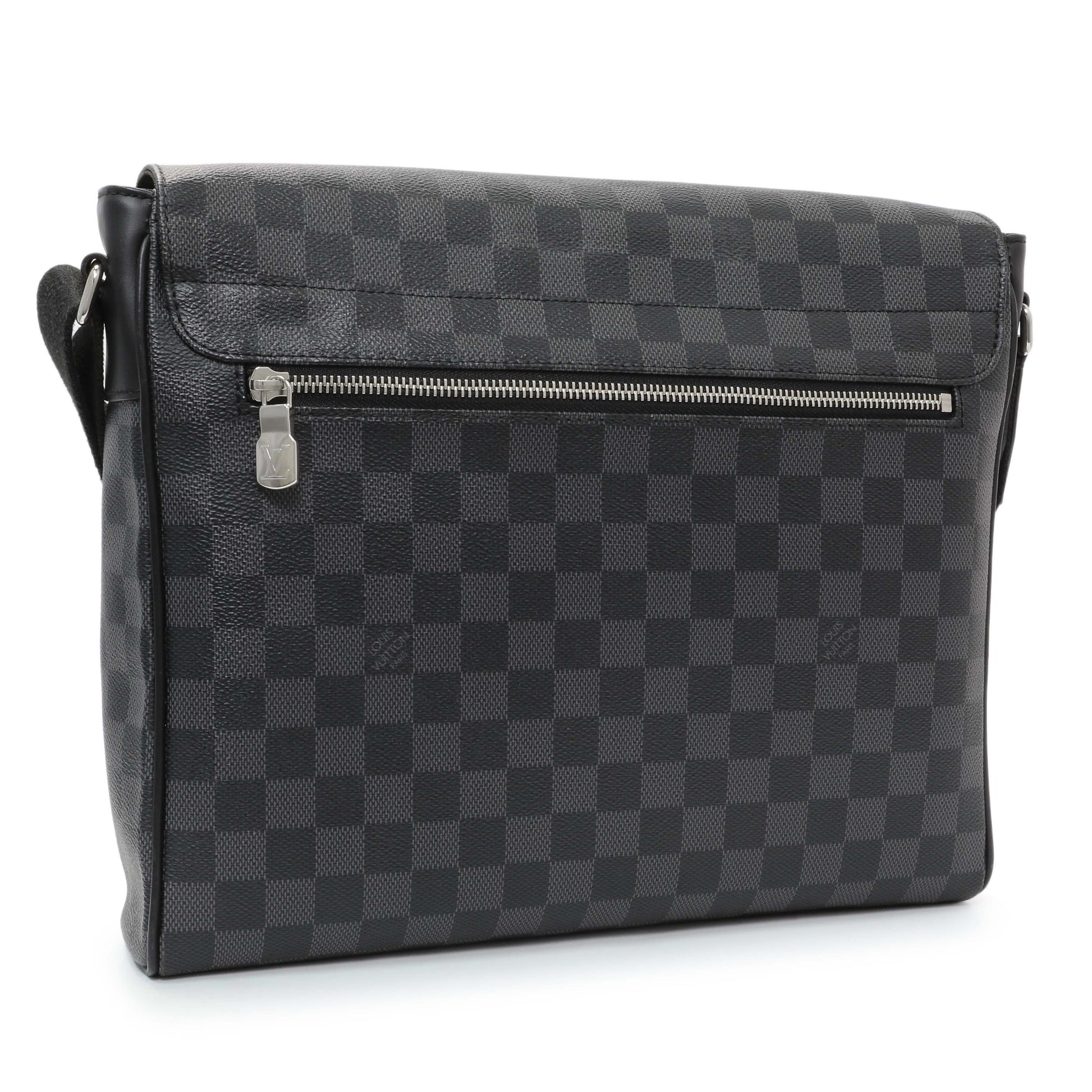 Exclusive Louis Vuitton Damier Graphite District Messenger — Side View