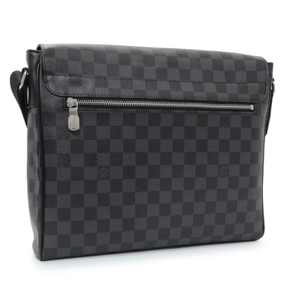 Exclusive Louis Vuitton Damier Graphite District Messenger — Side View