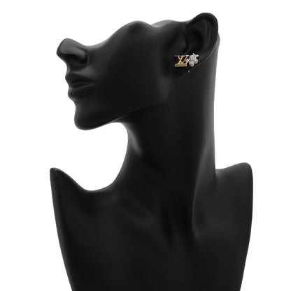 Exclusive Louis Vuitton Crystal Monogram Earrings — Back View