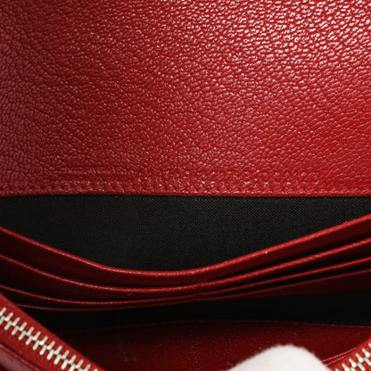 Exclusive Balenciaga Rouge Groseille Chevre Metallic Edge Wallet on Chain — Alternate View 11