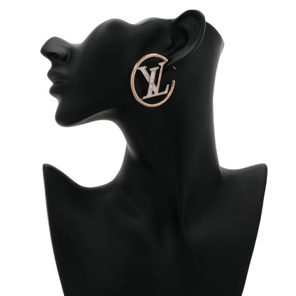 Exclusive Louis Vuitton Rose Gold Mother of Pearl Stellar Earrings — Back View