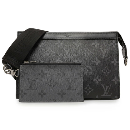 Exclusive Louis Vuitton Monogram Eclipse Reverse Gaston Wearable Wallet — Front View