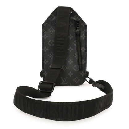 Exclusive Louis Vuitton Monogram Eclipse Saumur Slingbag — Side View