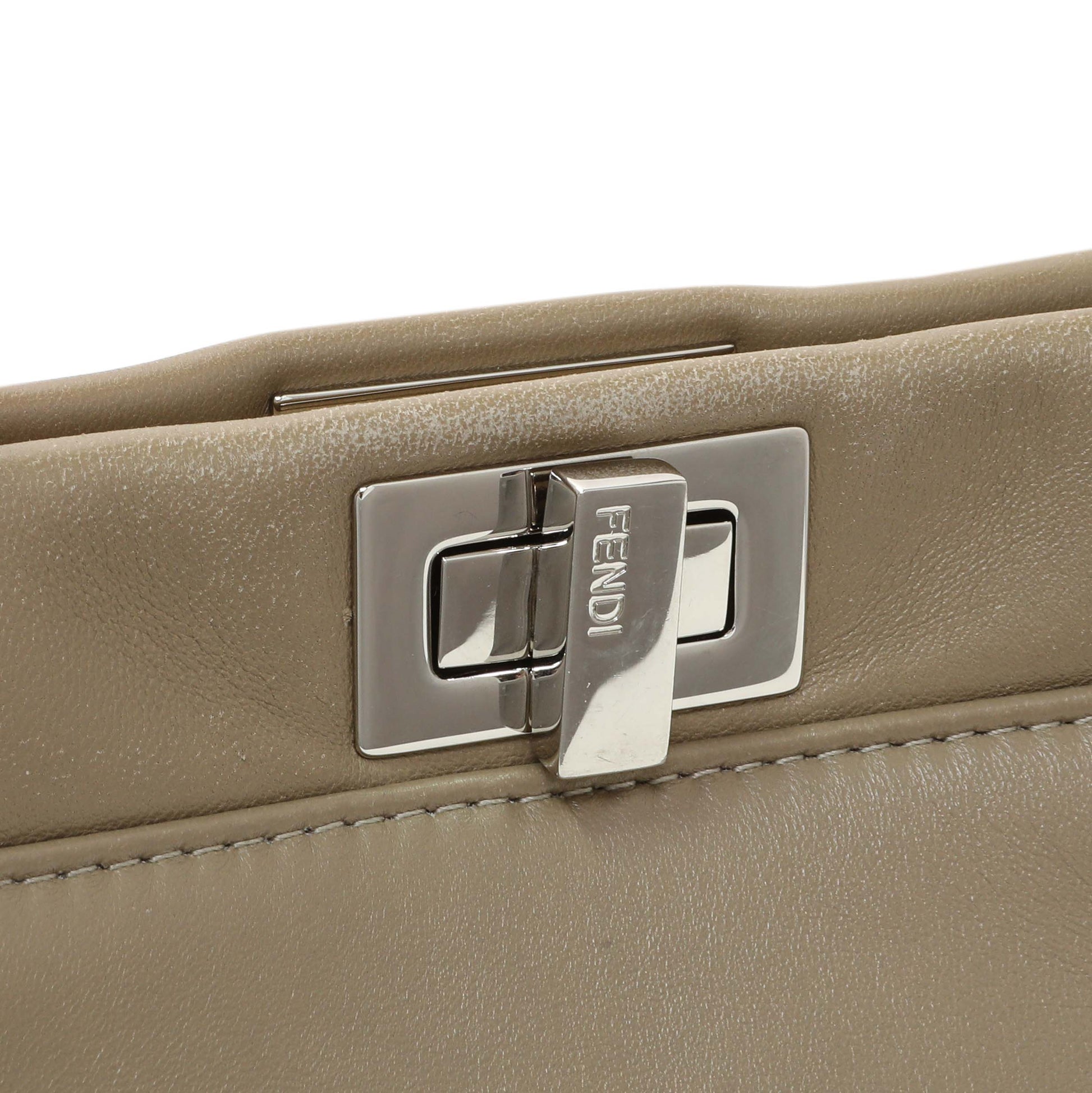Exclusive Fendi Tortora Nappa Mini Peekaboo Iconic Satchel — Alternate View 11