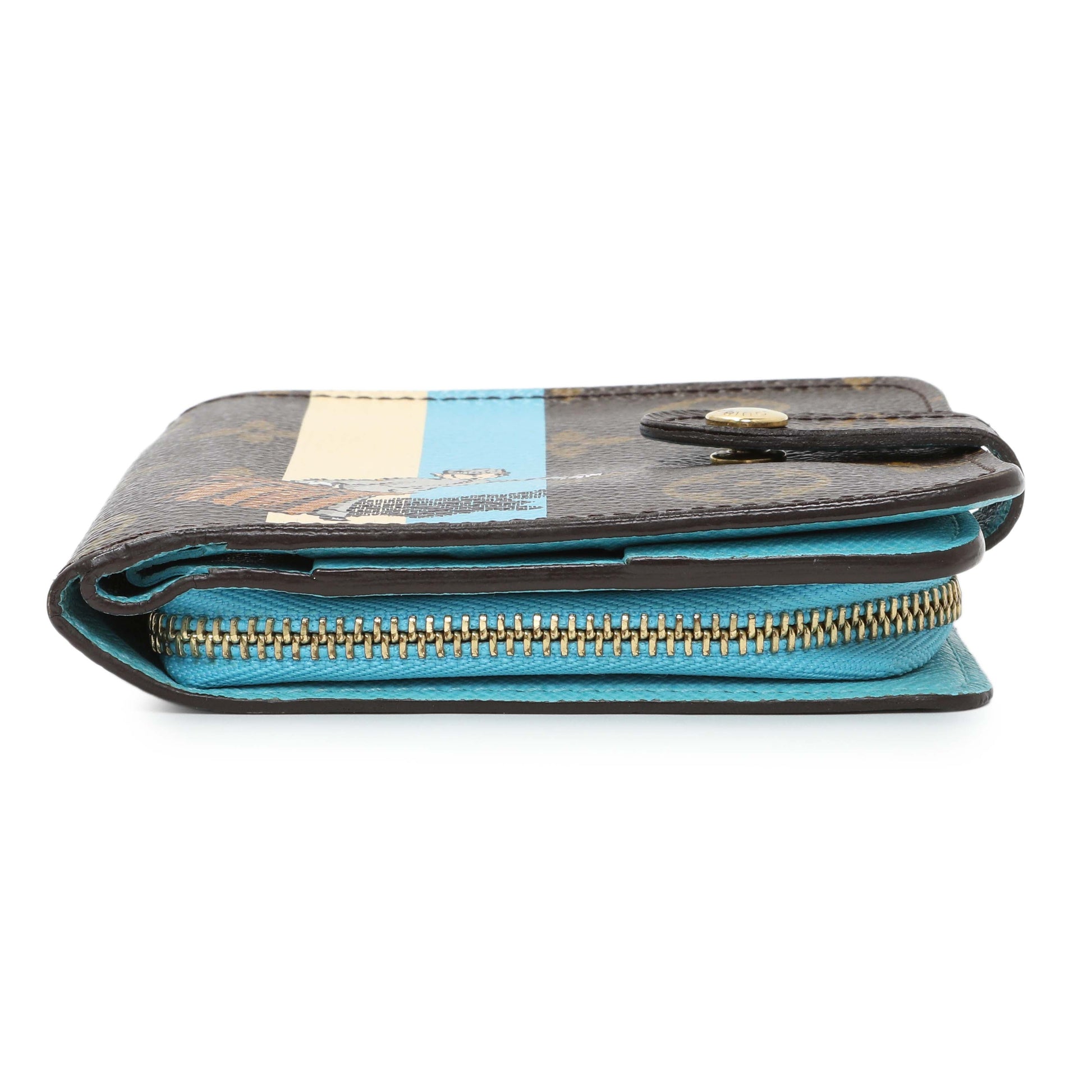Exclusive Louis Vuitton Monogram Groom Compact Zip Wallet — Back View