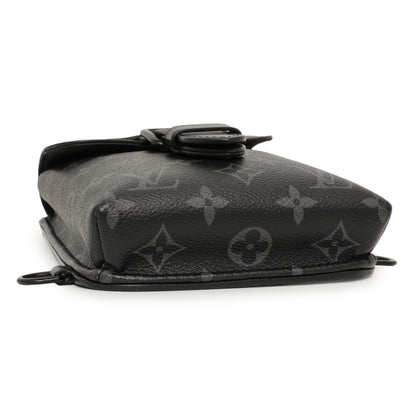 Exclusive Louis Vuitton Monogram Eclipse Saumur Slingbag — Back View