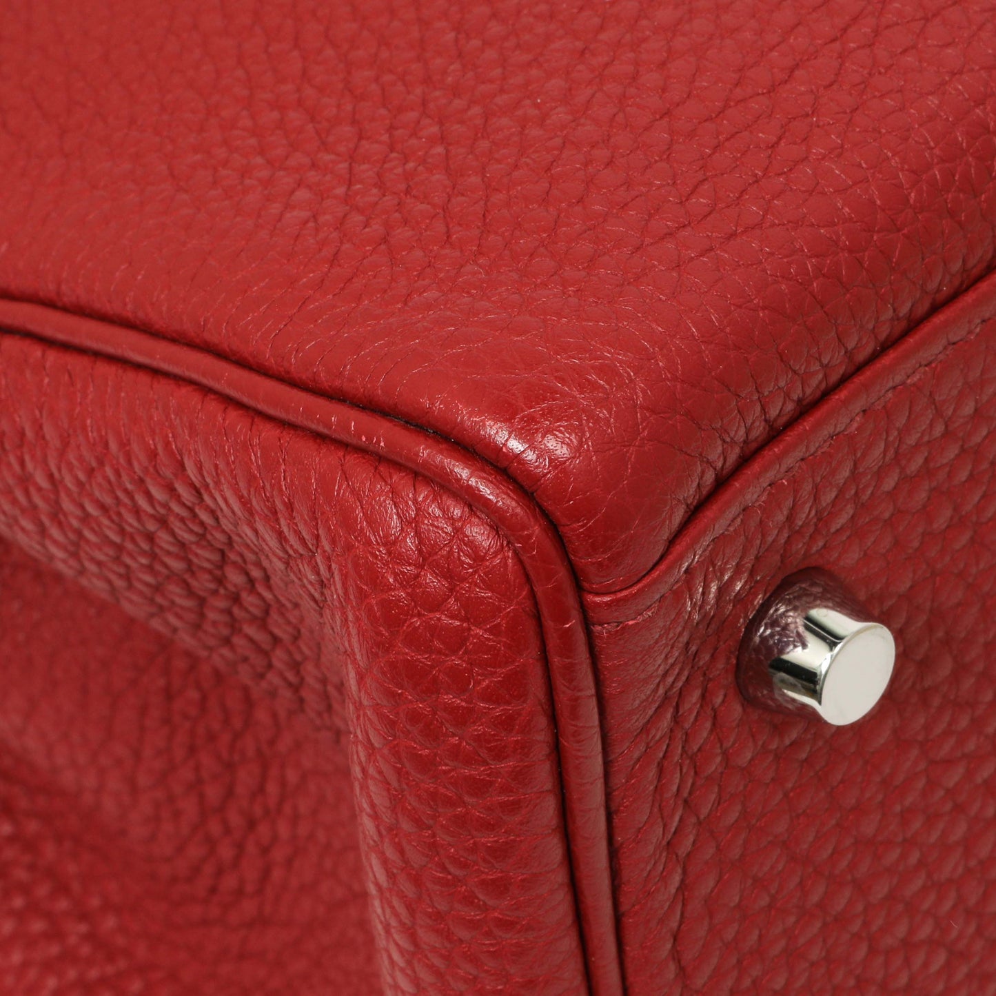 Exclusive Hermes Rouge Garance Togo Kelly Retourne 32 — Lifestyle View