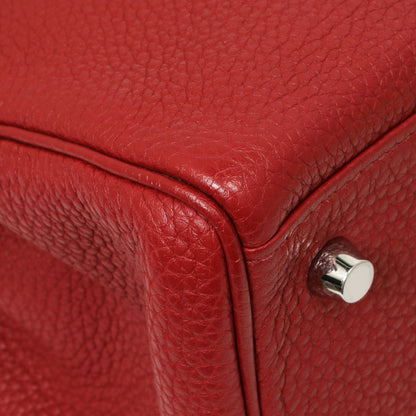 Exclusive Hermes Rouge Garance Togo Kelly Retourne 32 — Lifestyle View