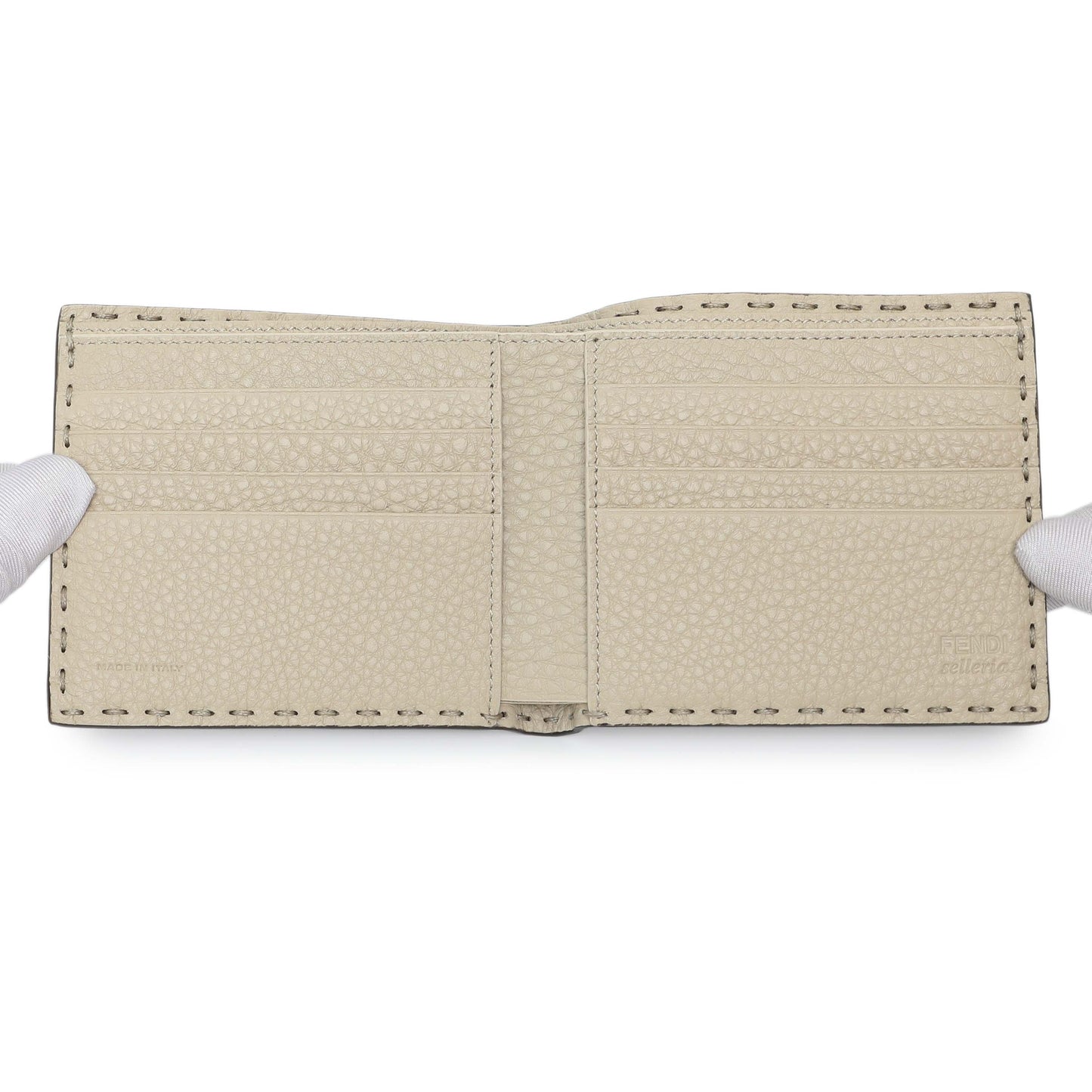Exclusive Fendi Brown Cuoio Romano Selleria Wallet — Top View