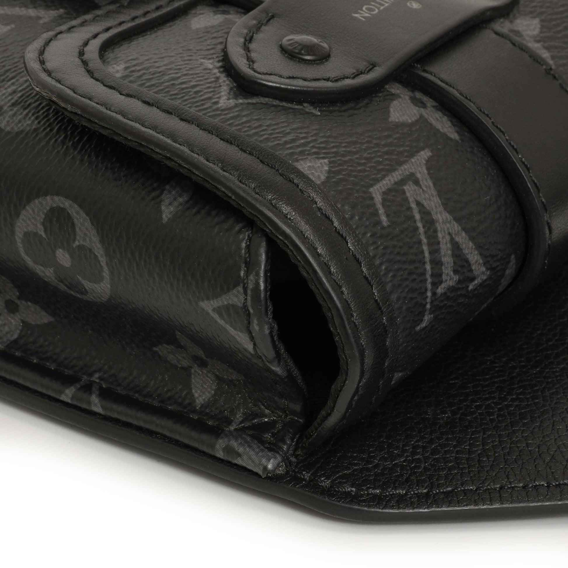Exclusive Louis Vuitton Monogram Eclipse Saumur Slingbag — Lifestyle View