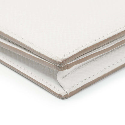 Exclusive Hermes White Epsom Bearn Gusset Wallet — Lifestyle View