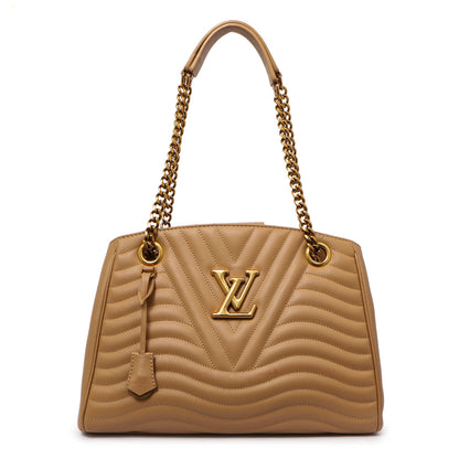 Exclusive Louis Vuitton Noisette Calfskin New Wave Chain Tote — Front View