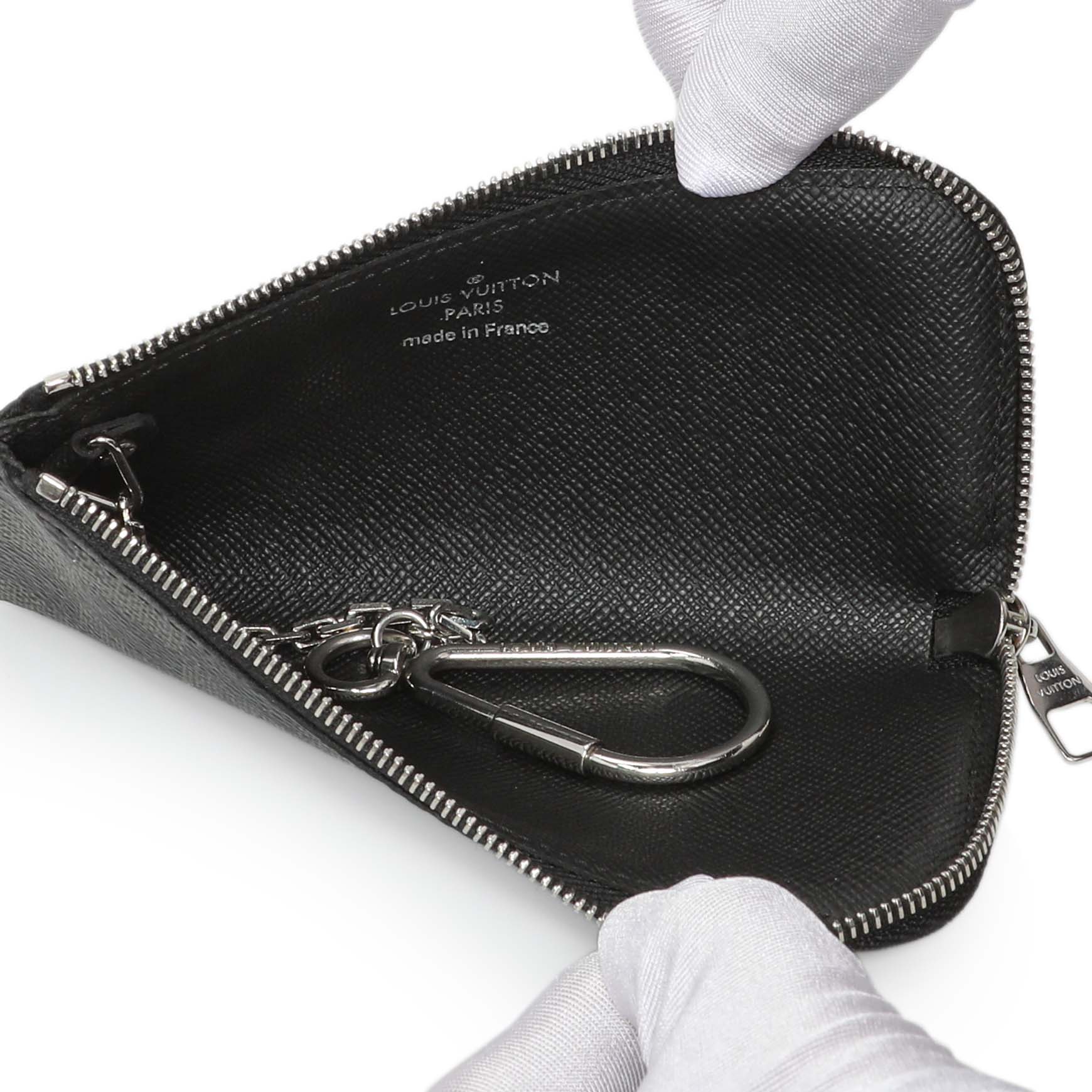 Exclusive Louis Vuitton Damier Graphite 4 Key Holder — Top View