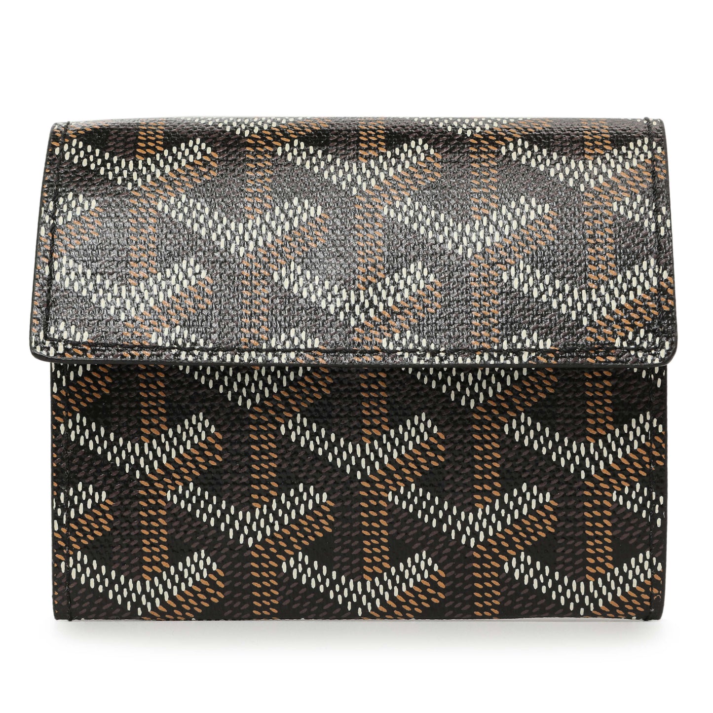 Exclusive Goyard Black Goyardine Marigny Coin Purse Wallet — Front View
