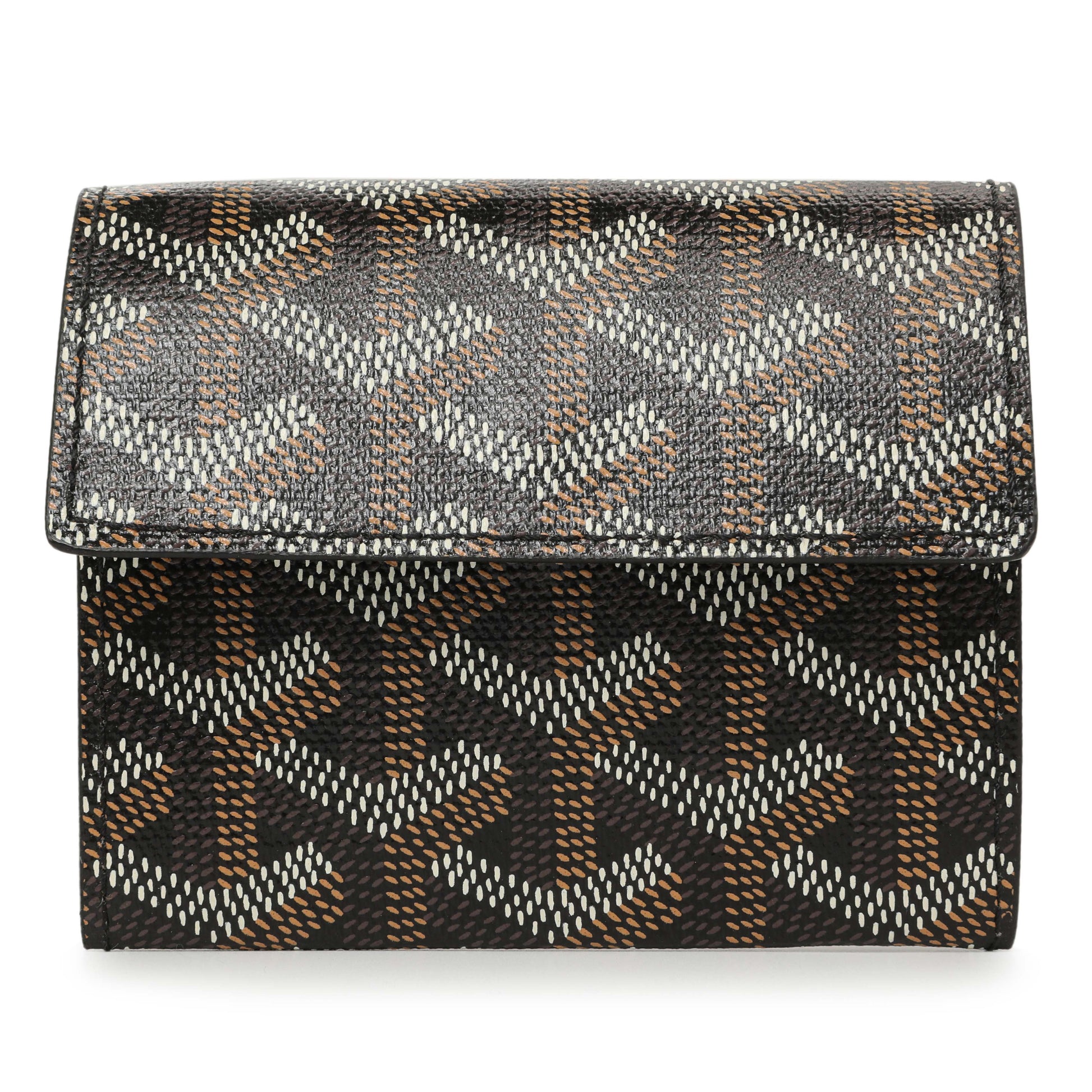 Exclusive Goyard Black Goyardine Marigny Coin Purse Wallet — Front View