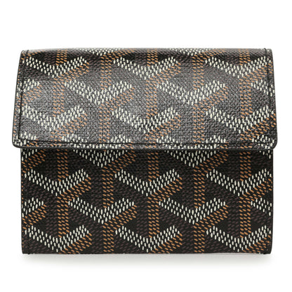 Exclusive Goyard Black Goyardine Marigny Coin Purse Wallet — Front View