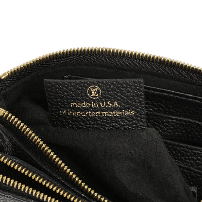 Exclusive Louis Vuitton Black Empreinte Double Zip Pochette — Lifestyle View