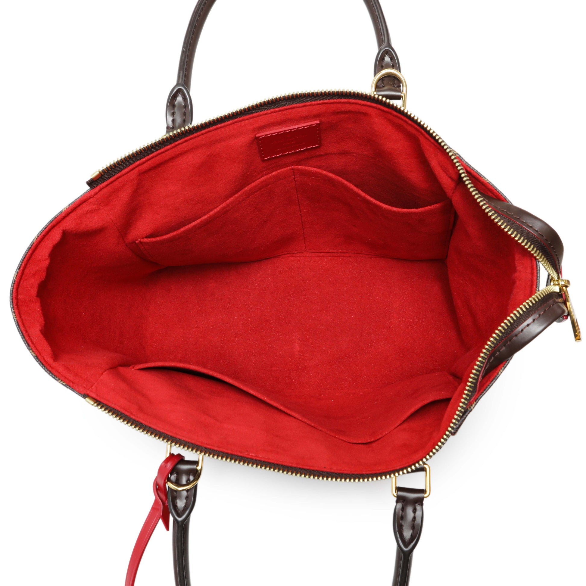 Exclusive Louis Vuitton Cherry Damier Ebene Caissa Tote PM — Top View