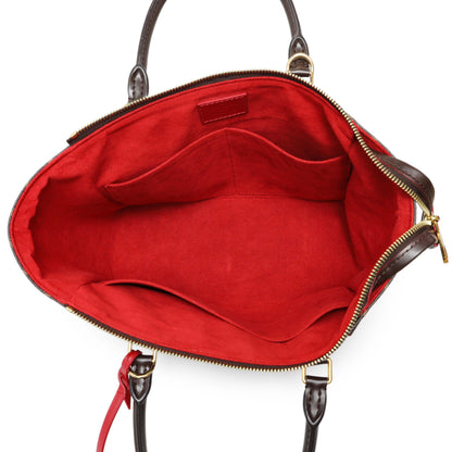 Exclusive Louis Vuitton Cherry Damier Ebene Caissa Tote PM — Top View