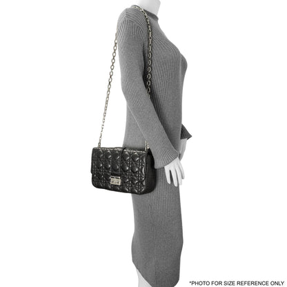 Exclusive Christian Dior Black Lambskin Cannage Medium Miss Dior Flap — Alternate View 11