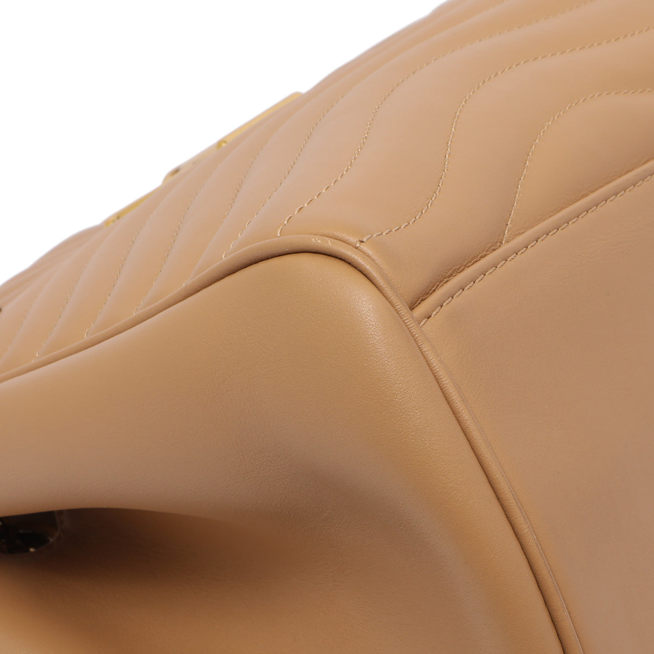 Exclusive Louis Vuitton Noisette Calfskin New Wave Chain Tote — Top View