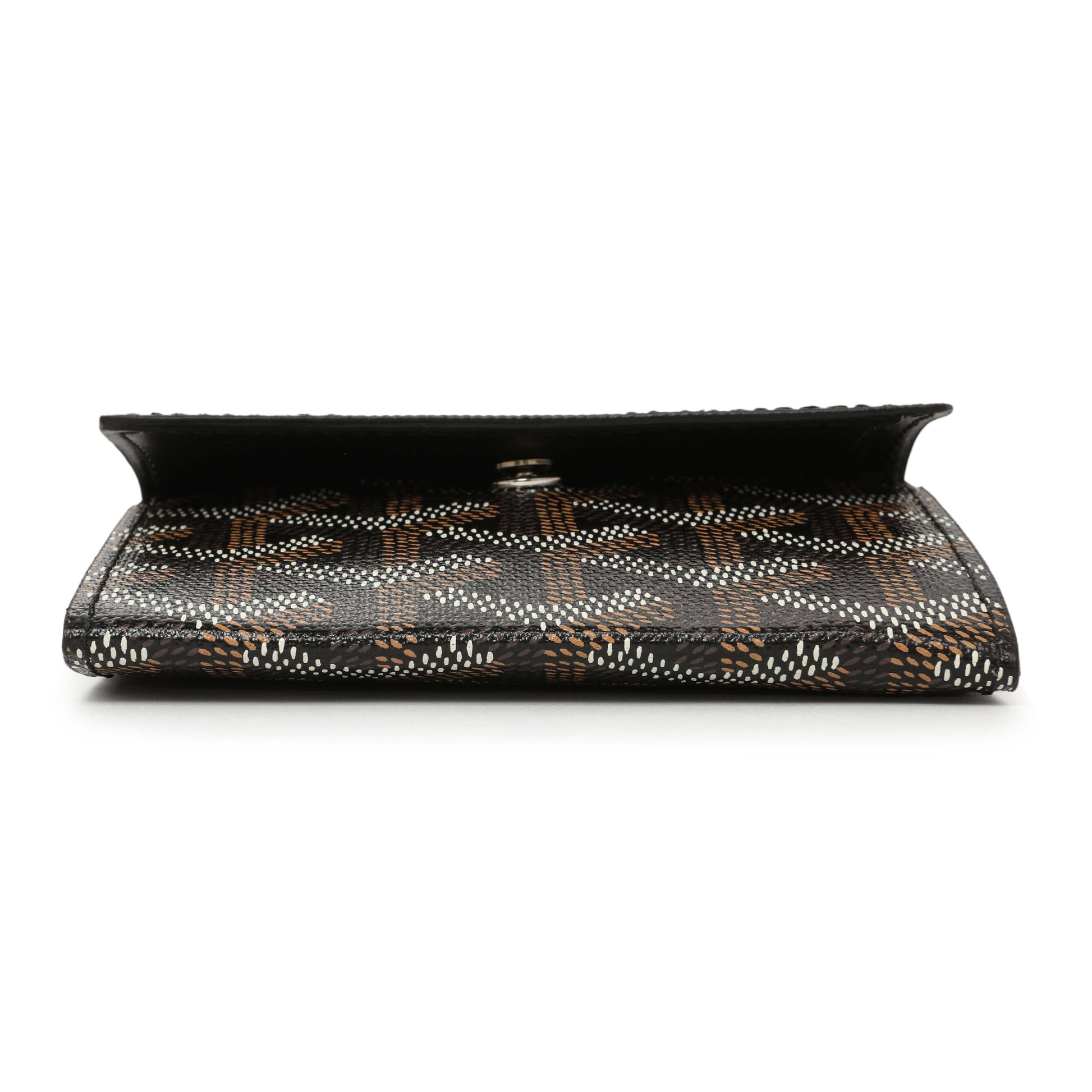 Exclusive Goyard Black Goyardine Marigny Coin Purse Wallet — Back View