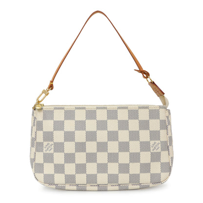 Exclusive Louis Vuitton Damier Azur Pochette Accessoires — Front View