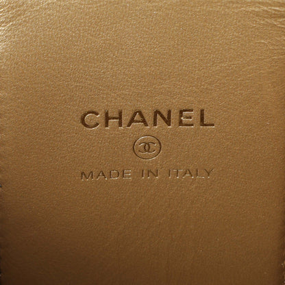 Exclusive Chanel Black Lambskin Quilted Pearl Crush Mini Vanity Case With Chain — Lifestyle View