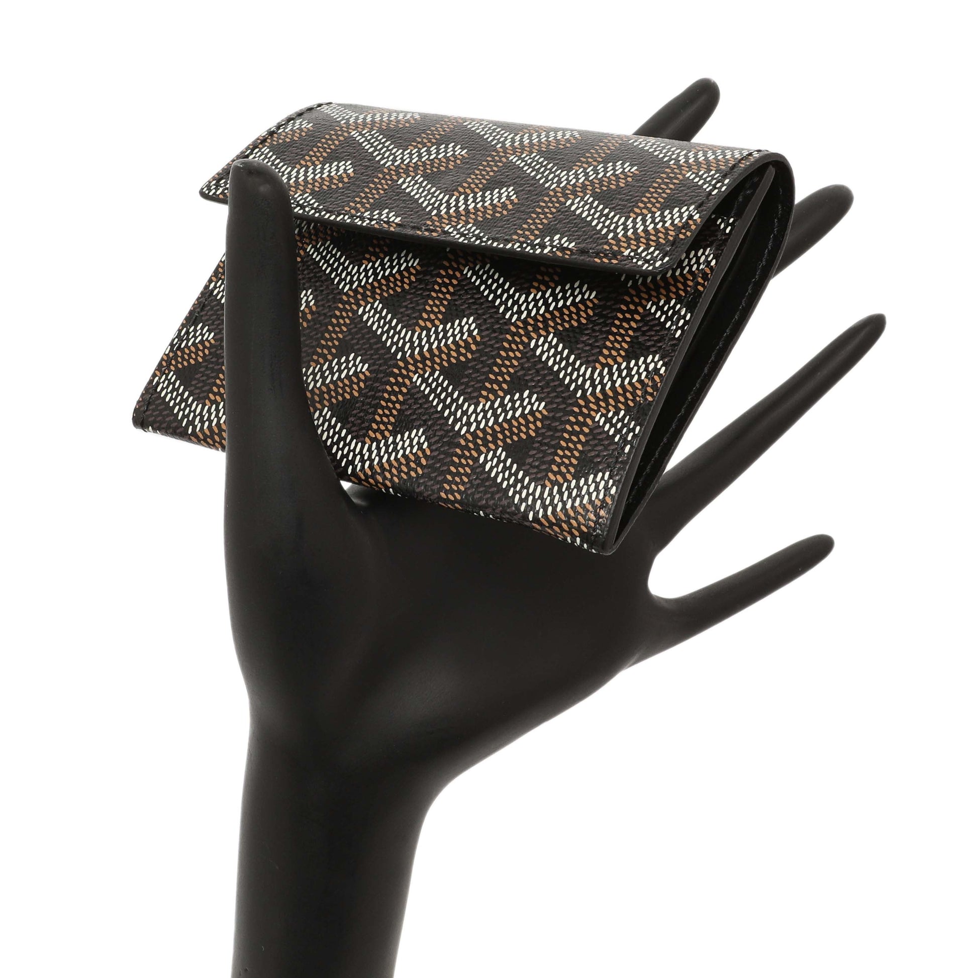 Exclusive Goyard Black Goyardine Marigny Coin Purse Wallet — Top View