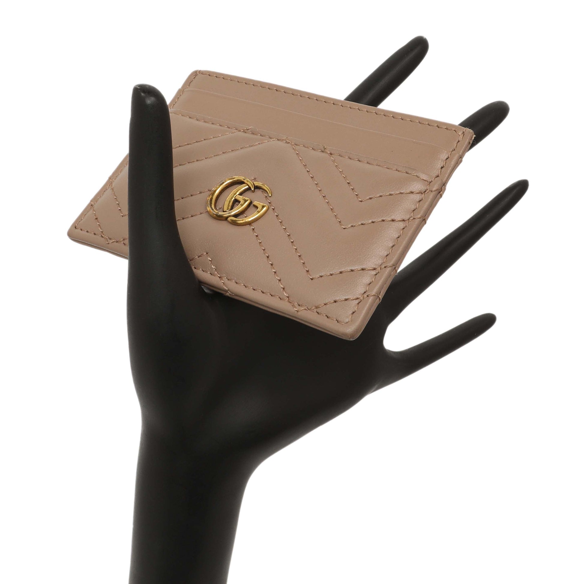 Exclusive Gucci Porcelain Rose Calfskin Matelasse GG Marmont Card Holder — Alternate View 14
