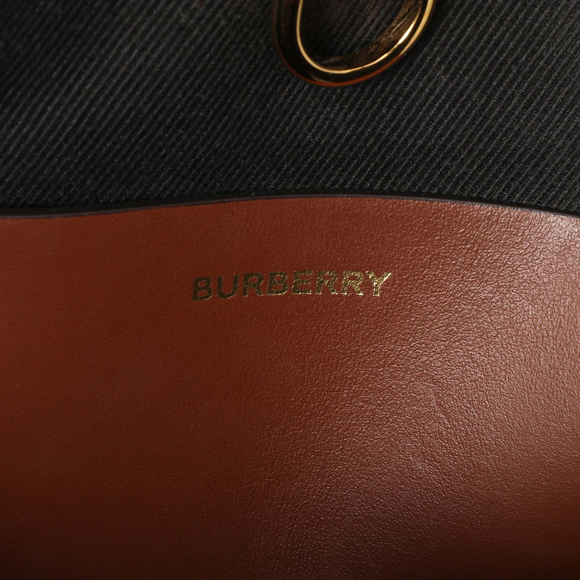 Exclusive Burberry Dark Birch Brown E-Canvas Check Calfskin Mini Freya Tote — Alternate View 11