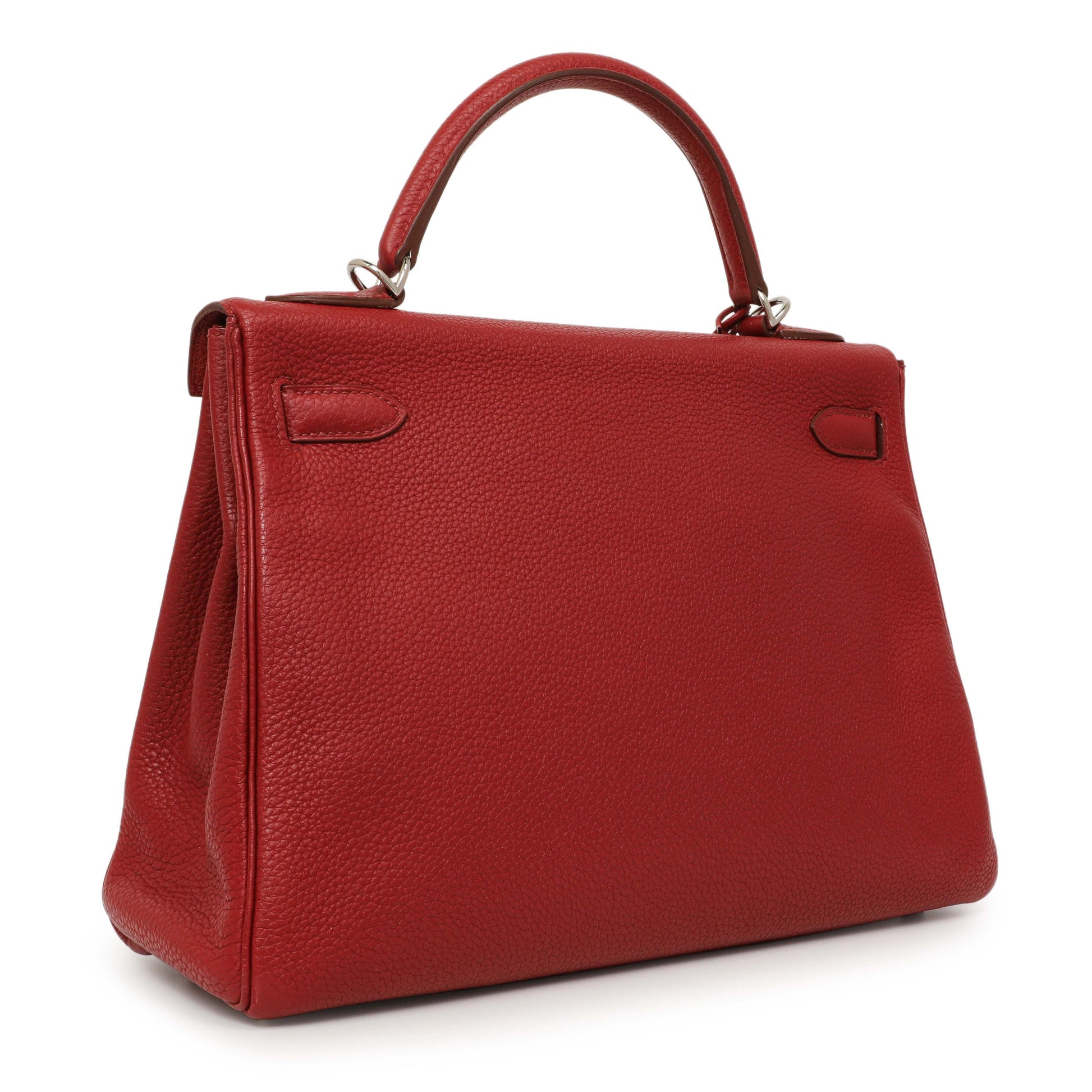 Exclusive Hermes Rouge Garance Togo Kelly Retourne 32 — Side View