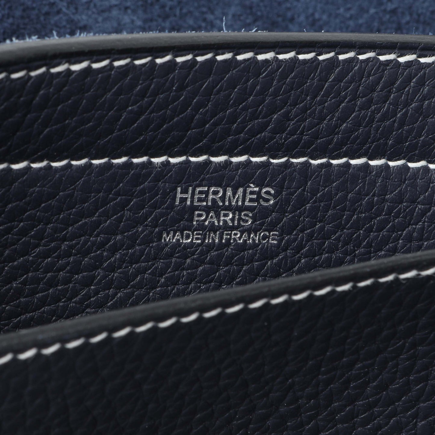 Exclusive Hermes Navy Clemence Cabasellier 31 — Detail View