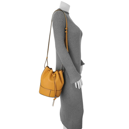 Exclusive Loewe Yellow Calfskin Medium Balloon Bucket Bag — Alternate View 8