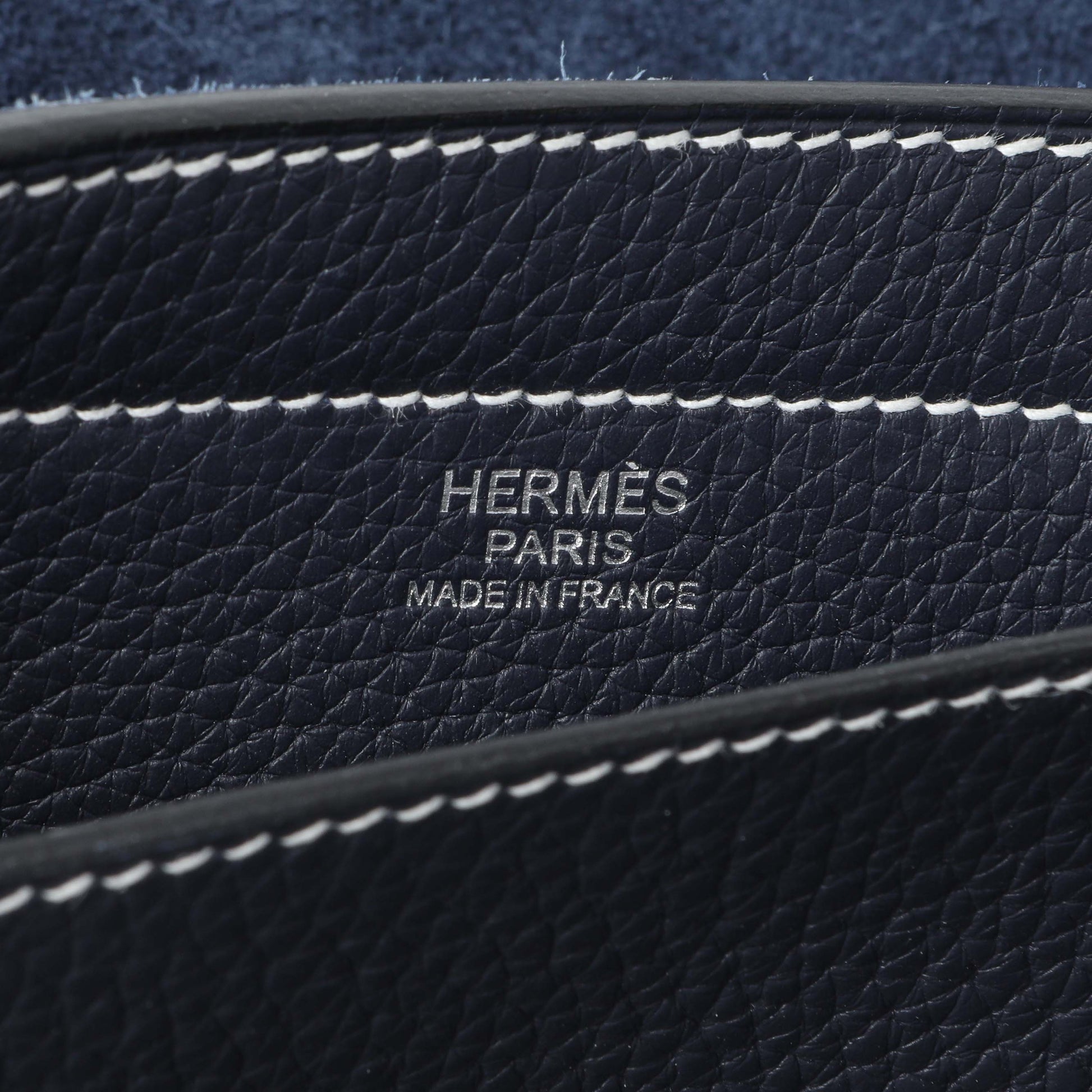 Exclusive Hermes Navy Clemence Cabasellier 31 — Detail View
