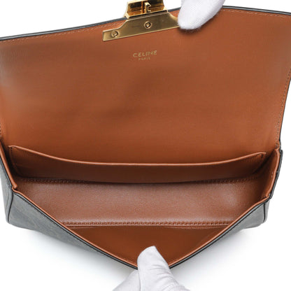 Exclusive Celine Triomphe Canvas Claude Chain Shoulder Bag — Top View