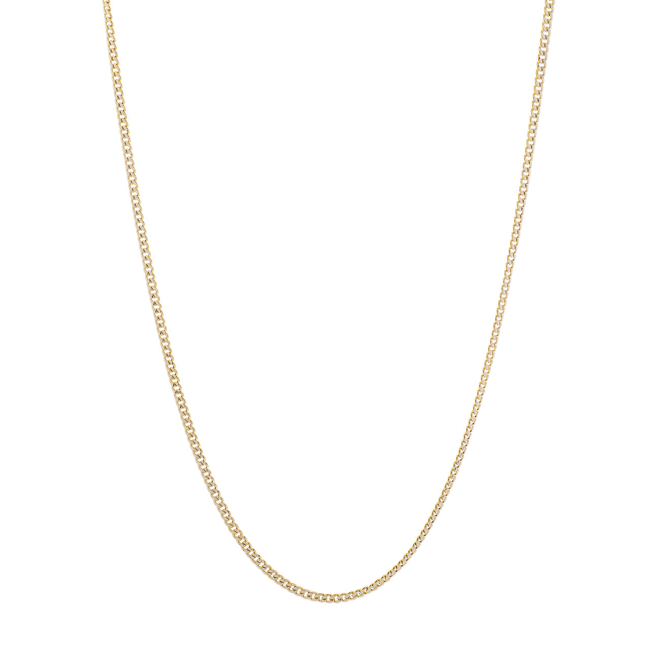 Exclusive 10K Yellow Gold Curb Chain — Front View