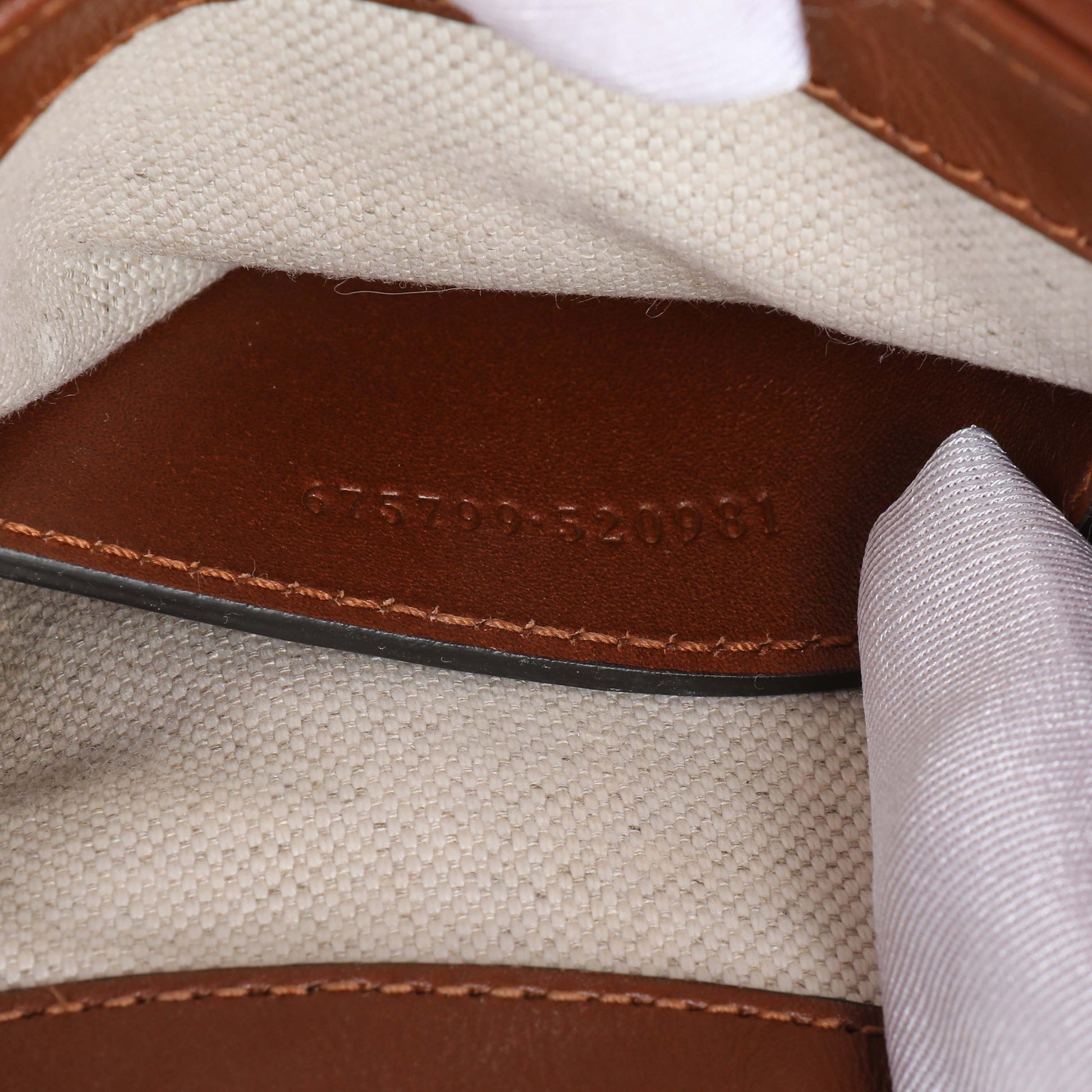 Exclusive Gucci Camel Ebony New Canvas Charisma Calfskin Crystal GG Monogram Mini Jackie 1961 Hobo — Lifestyle View