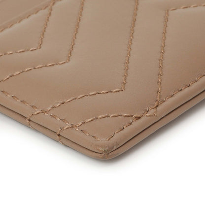 Exclusive Gucci Porcelain Rose Calfskin Matelasse GG Marmont Card Holder — Lifestyle View