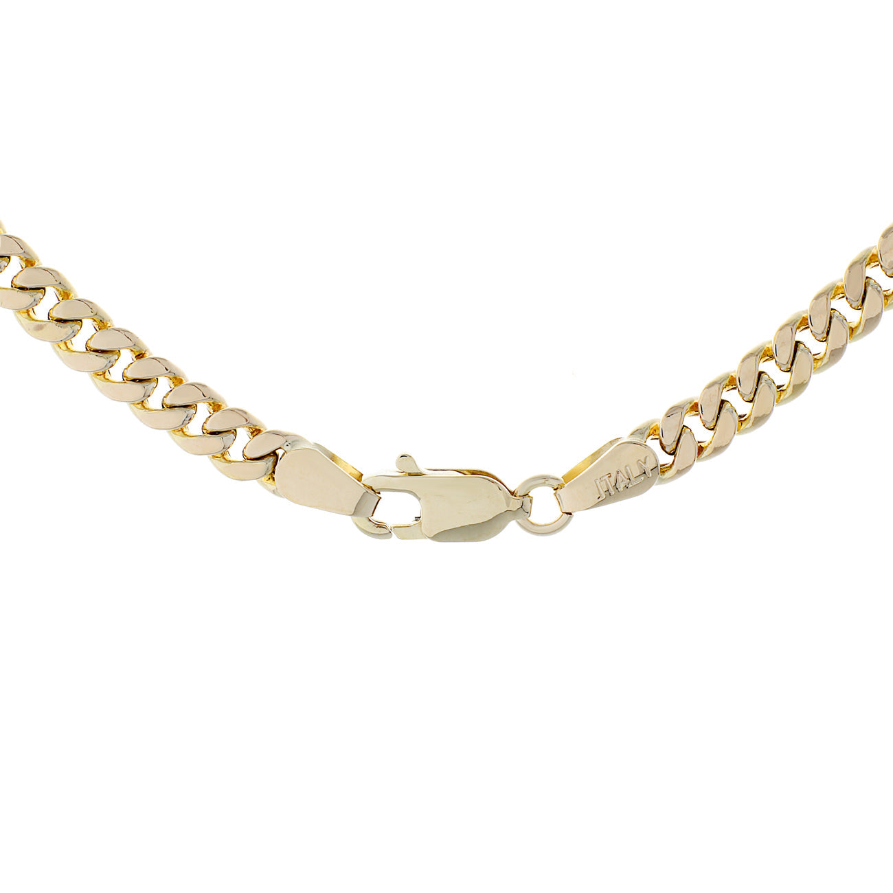 Exclusive 10K Yellow Gold Curb Chain — Side View